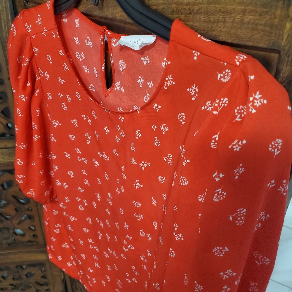 Elodie Red Floral Top